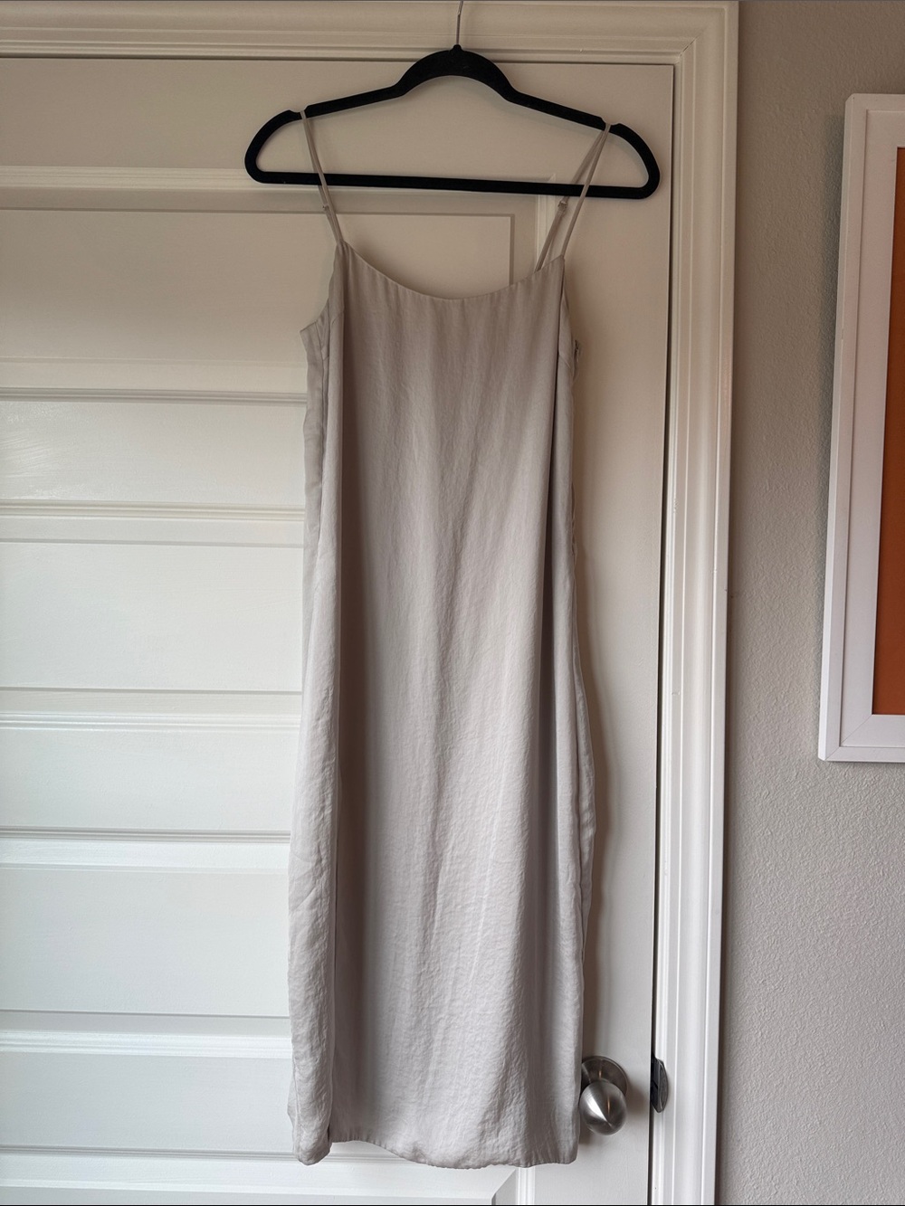 Capulet Cream Midi Slip Dress with Spaghetti Straps